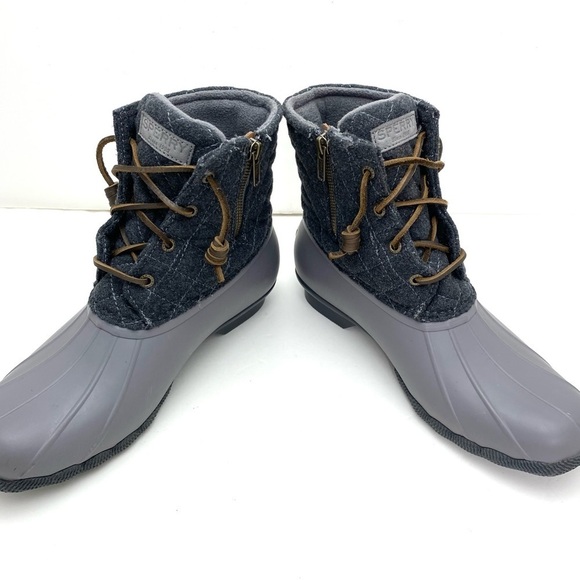SPERRY Saltwater Wool Quarter Winter Ankle Duck Boot Gray Size 11 STS97562F - Picture 8 of 14